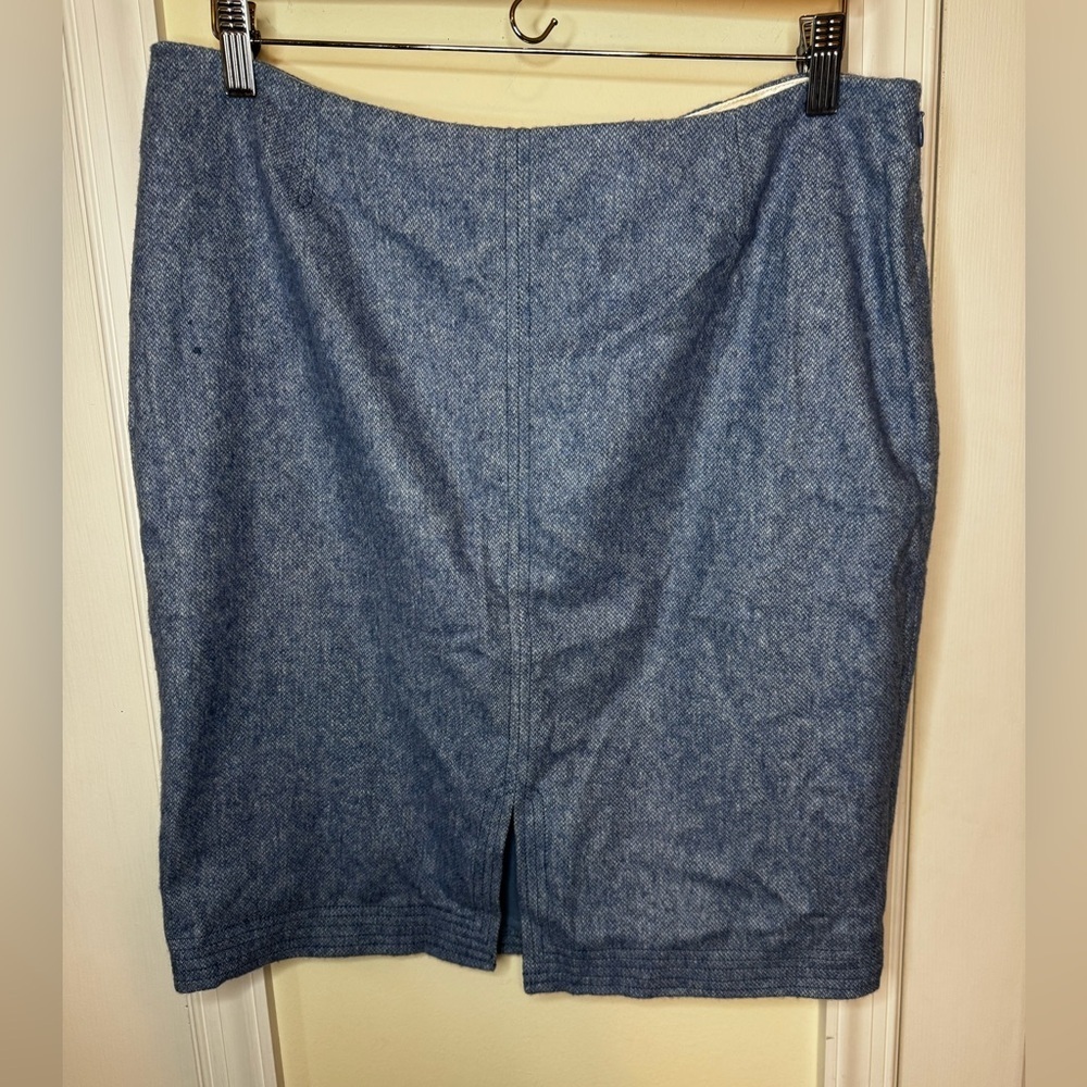 Banana Republic Light Blue Wool Skirt